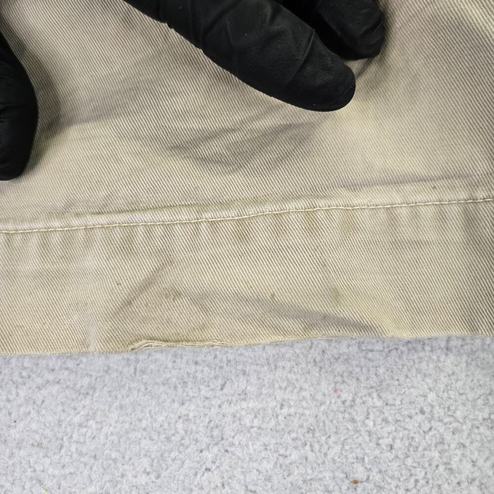 VTG Abercrombie Fitch Pants Officer Chino Men 34x30 Khaki Drawstring Preppy Y2k - Picture 14 of 16